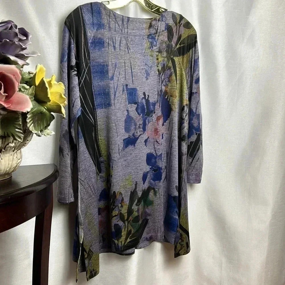 Y2K Floral ,artsy,tunic,Jess&Jane,made USA! Fit & flare,art deco,cottagecore EC - Picture 9 of 11